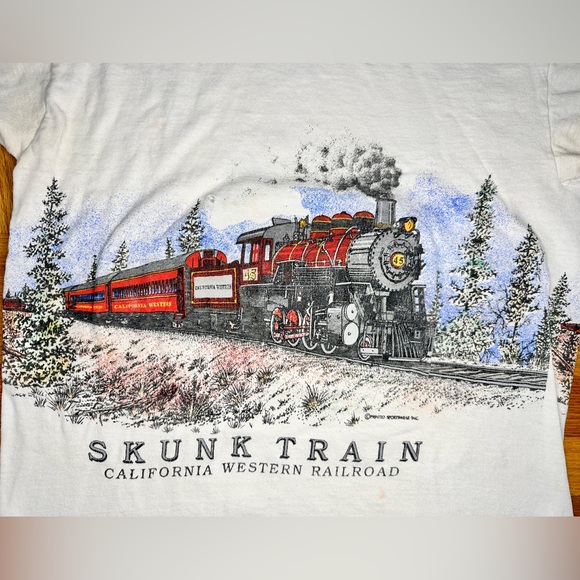 California Fort Bragg Skunk Train T-shirt - Picture 2 of 8